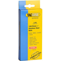 Tacwise 1066 180/25mm Stainless Steel Nails for Nail Gun (1000 Pieces)