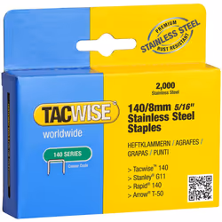 Tacwise 140/8mm Stainless Steel Staples (Box of 2000)