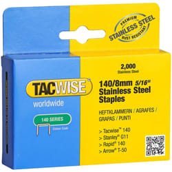 Tacwise 140/8mm Stainless Steel Staples (Box of 2000)