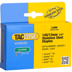 Tacwise 140/12mm Stainless Steel Staples (Box of 2000)