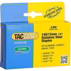Tacwise 140/12mm Stainless Steel Staples (Box of 2000)