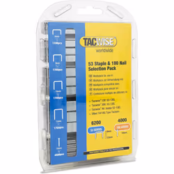 Tacwise 1628 Selection Pack 53/6-12 mm & 180/10 mm Staples & Nails Pack of 10200