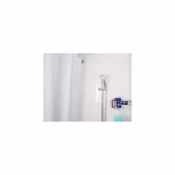 Croydex Professional Plain White Water-Resistant Textile Shower Curtain 2000 X 2000mm