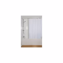 Croydex Professional Plain White Water-Resistant Textile Shower Curtain 2000 X 2000mm