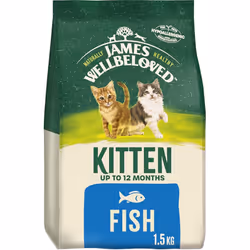 James Wellbeloved Junior Fish 1.5 kg Bag, Hypoallergenic Kitten Dry