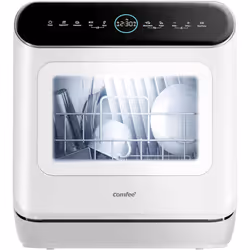 COMFEE' Mini Plus Dishwasher CDWMT305W-UK Top Countertop Dishwasher