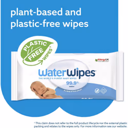 , 99.9% Water Based Wipes, Unscented for Sensitive Skin) Plastic-Free Original Baby W - WaterWipes Plastic-Free Original Baby Wipes, 540 Count (9 packs