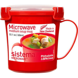 Heat and Eat Microwave Set Rectangular School Lunch Boxes with Steam Release Vents, BPA-Free - 656 ml