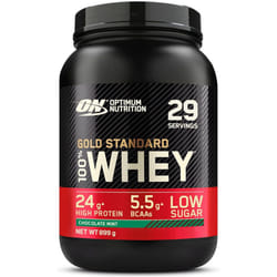 Optimum Nutrition Gold Standard 100% Whey Muscle Building and Recovery Protein Powder With Naturally Occurring Glutamine and BCAA Ami - Chocolate Mint