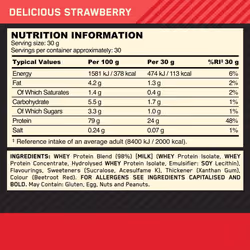 Optimum Nutrition Gold Standard 100% Whey Muscle Building and Recovery Protein Powder With Naturally Occurring Glutamine and BC - Delicious Strawberry