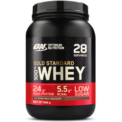 Optimum Nutrition Gold Standard 100% Whey Muscle Building and Recovery Protein Powder With Naturally Occurring Glutamine and - Extreme Milk Chocolate