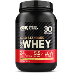 Optimum Nutrition Gold Standard 100% Whey Muscle Building and Recovery Protein Powder With Naturally Occurring Glutamine and B - French Vanilla CrÃ¨me