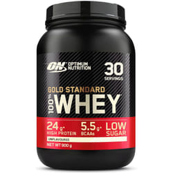 Optimum Nutrition Gold Standard 100% Whey Muscle Building and Recovery Protein Powder With Naturally Occurring Glutamine and BCAA Amino - Unflavoured