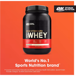 Optimum Nutrition Gold Standard 100% Whey Muscle Building and Recovery Protein Powder With Naturally Occurring Glutamine and BCAA Amino - Unflavoured