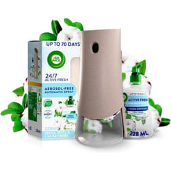 Air Wick Aerosol-Free Automatic Air Freshener Spray Kit  Active Fresh Odour Neutraliser, Lasts Up to 70 Days, Air freshener For Home - Fresh Cotton