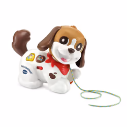 VTech Baby Walk & Woof Puppy, Pull-Along Baby Toy Dog with Music, Letters & Phrases, Interactive Gift for Infants 1, 2, 3 yea ...
