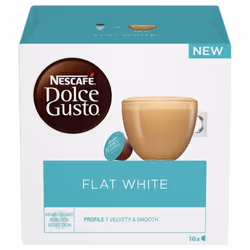 Dolce Gusto NESCAFE Flat White Coffee Pods total of 48 Coffee Capsules Creamy Coffee Flavour (3 Packs)
