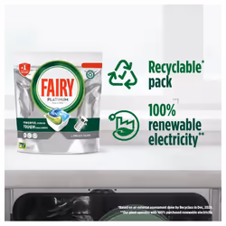 FAIRY Platinum All-In-One Dishwasher Tablets Bulk Original With Anti-Dull Technology/Rinse Aid Action 120 Tablets (24 x 5)