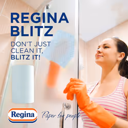 Regina Blitz Household Towel, 560 Super-Sized Sheets, Triple Layered Strength, 8 Rolls