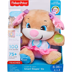 FISHER-PRICE Laugh/Learn Smart Stages Sis Interactive Baby Toys 6 - 36 Months Educational Toys for 1 Year Old Girls and Boys with Music and Lights