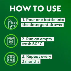 ) Dettol Washing Machine Cleaner Deep Clean, Antibacterial Washing Machine Cleaner, Drum Cleaner, Antibacterial Laundr - Green Fresh, 250 ml (Pack of 2