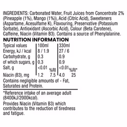 Lucozade Zero Fizzy Drink, Pink Lemonade Flavour, Sugar Free, Low Calorie, 6 Pack, 330ml Cans - Tropical