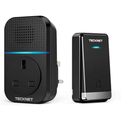 TECKNET Wireless Doorbell, No Battery Required Self-Powered Door Bell - Black