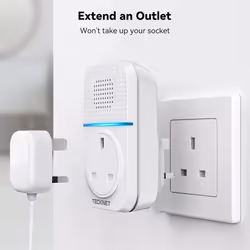TECKNET Wireless Doorbell, No Battery Required Self-Powered Door Bell - White