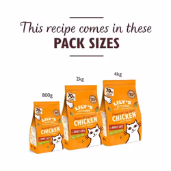 ) Lily's Kitchen Made with Natural Ingredients Adult Dry Cat Food Bag Chicken with Veggies Grain-Free Recipe 2kg - Chicken Casserole, 2 kg (Pack of 1