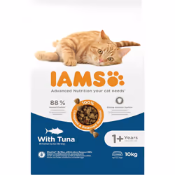 ) IAMS Complete Dry Cat Food for Adult - Tuna, 10 kg (Pack of 1