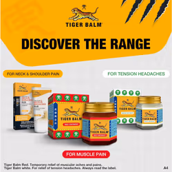 Tiger Balm White Ointment 30 g - for The Treatment of Tension Headaches and Temporary Relief of Muscular Aches and Pains - Red Ointment