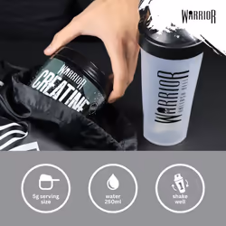 ) Warrior Creatine Monohydrate Powder Micronised for Easy Mixing and Consumption - Unflavoured, 60 Servings (Pack of 1