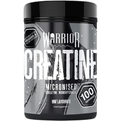 ) Warrior Creatine Monohydrate Powder Micronised for Easy Mixing and Consumption - Unflavoured, 100 Servings (Pack of 1