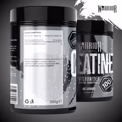 ) Warrior Creatine Monohydrate Powder Micronised for Easy Mixing and Consumption - Unflavoured, 100 Servings (Pack of 1