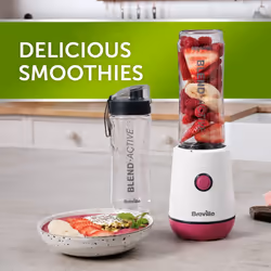Breville Blend Active Personal Blender & Smoothie Maker | 350W | 1 Portable Blend Active Bottle (600ml) | Leak Proof Lid - Pink