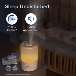 LEVOIT 3L Humidifiers for Bedroom Baby Room - 3L Cool Mist Humidifier
