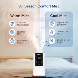LEVOIT 3L Humidifiers for Bedroom Baby Room - 4.5L Smart Warm & Cool Mist