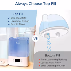 LEVOIT 3L Humidifiers for Bedroom Baby Room - Humidifier 6L Large Tank