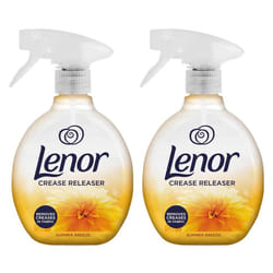 Lenor Crease Releaser Spray Removes Creases in Fabric, Summer Breeze Scent, Twin Pack, 2 x 500ml