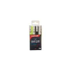 uni-ball PWE-3MS Liquid Chalk Pens. Multi-Purpose Wipeable Coloured Markers for Blackboards, Chalkboards, Whiteboards, Glass, Mirrors, Plastic,