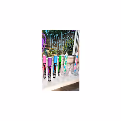 uni-ball PWE-5M Liquid Chalk Pens. Multi-Purpose Wipeable Coloured Markers for Blackboards, Chalkboards, Whiteboards, Glass, Mirrors, Plastic,