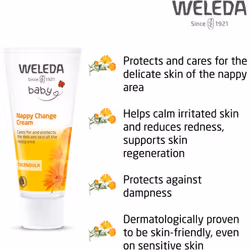Weleda Baby Nappy Cream Calendula Natural Nappy Rash Ointment Newborn Baby Cream Baby Balm Bottoms Cares Protects Delicate Skin Baby Skincare 75ml