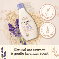 Aveeno Baby Calming Comfort Bedtime Bath and Wash, 250 ml (Pack of 1)