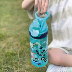 Nuby Water Bottle-No Spill Active Toddler Sippy Cup 540ml/19oz Carry Handle Freeflow Dishwasher & Steriliser Safe Suitable Beaker for 18 Months, 2Pack