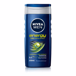 Nivea Men Energy Shower Gel, 250 ml - Pack of 6
