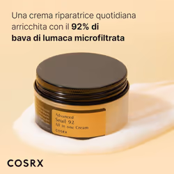 COSRX Advanced Snail 92 All in one Cream Snail Mucin Secretion Filtrate 92 Facial Moisturiser Long Lasting Deep Intense Hydration Korean Skin Care