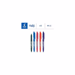 Pilot Frixion Erasable Rollerball 0.7 mm (Pack of 5) - Orange/ Light Blue/ Green/ Purple/ Pink