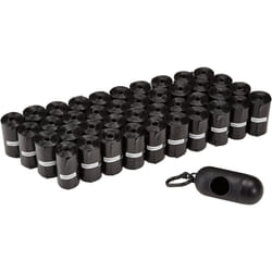 Amazon Basics Dog-Waste Bags With Dispenser and Lead Clip, Unscented, 600 Count, 40 Pack of 15