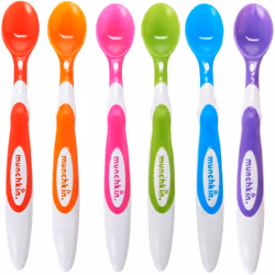 Munchkin Soft Tip Toddler & Baby Spoons,Dishwasher Safe Plastic Cutlery, BPA Free Baby Feeding Spoons & Dessert Spoons for Ba ...