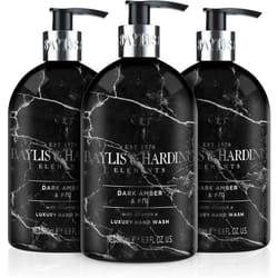 Baylis & Harding Dark Fig & Amber Elements Hand Wash, 500 ml (Pack of 3)  Vegan Friendly